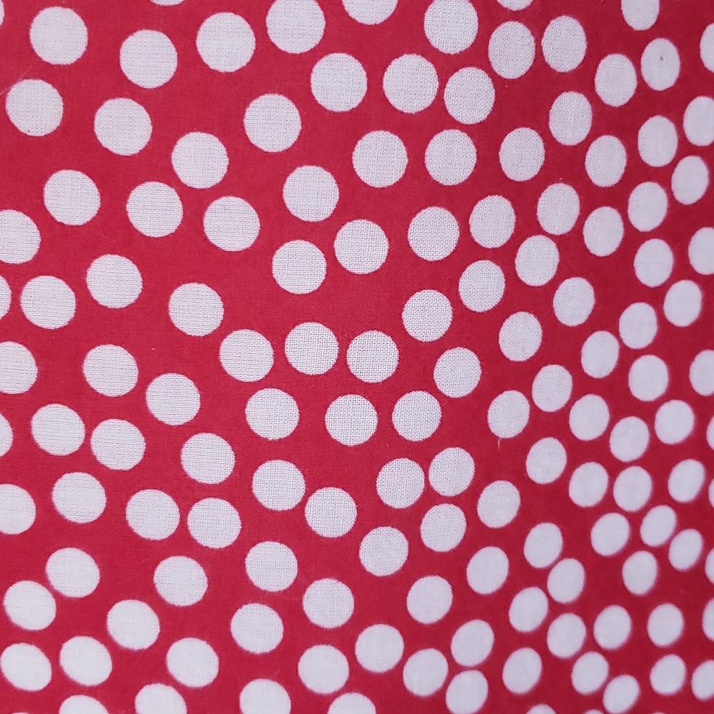 Vintage United Colors of Benetton Red White Polka Dot Blouse Relaxed M L - Picture 8 of 10